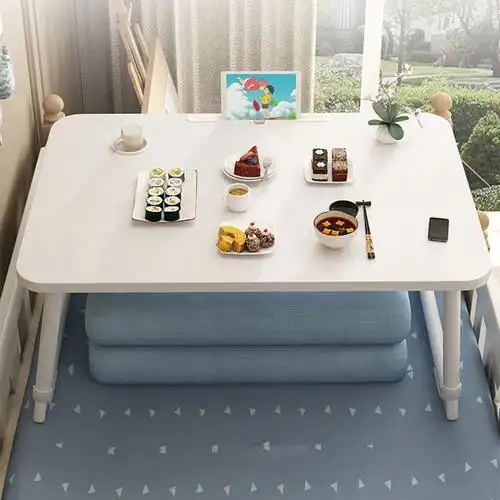 床上折叠小桌子书桌学习桌带抽屉可折叠