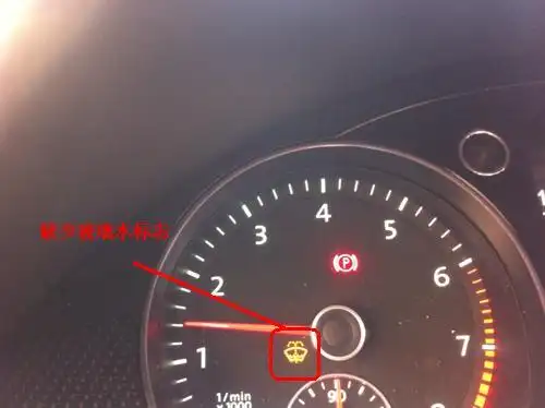 添加玻璃水后,该指示灯自动熄灭.如图