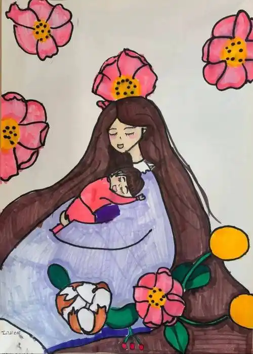 8"发现最美妈妈" 顺义区儿童绘画优秀作品展示(八)_教科院_家庭_中小