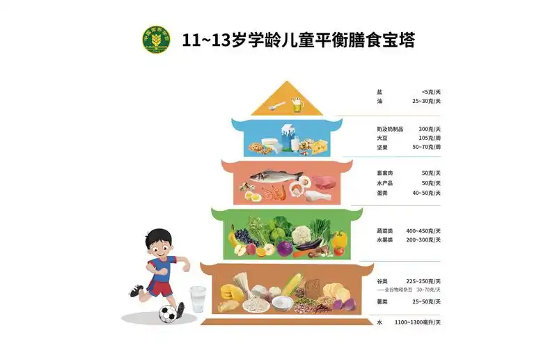 11-13岁学龄儿童平衡膳食宝塔.jpg