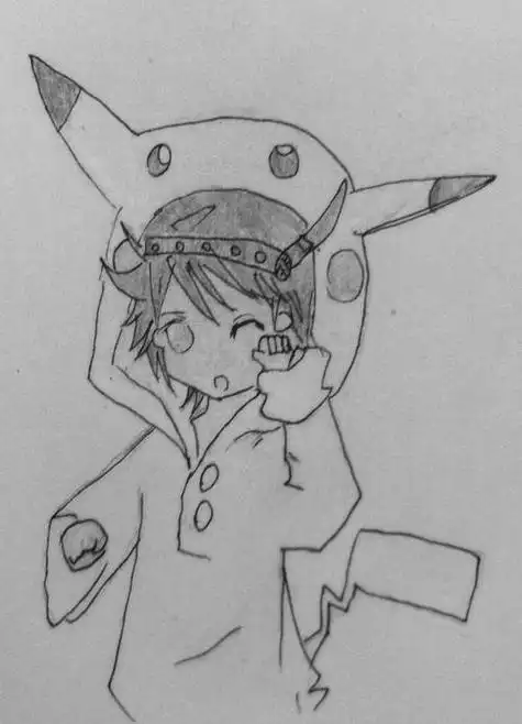 皮卡丘素描画皮卡丘素描画铅笔画