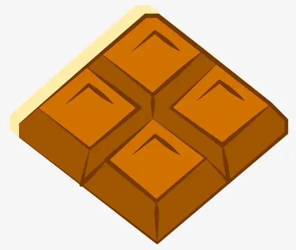 黄色正方形立体巧克力