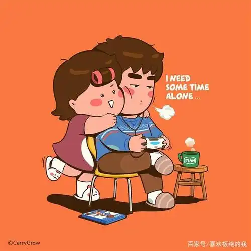 韩国插画师 carry_grow 笔下超可爱的情侣日常(多姿多彩)