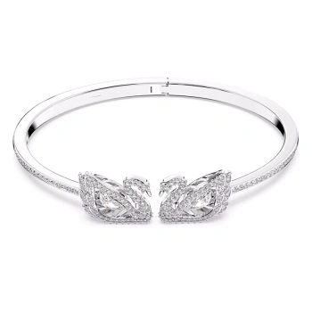 世奇swarovski dancing swan 125周年纪念款 时尚镂空双天鹅女士手镯