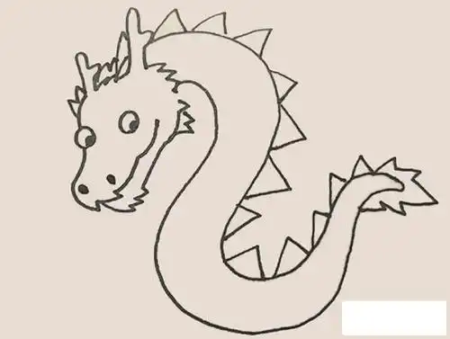 龙简笔画中国 龙简笔画中国步骤 | 多想派