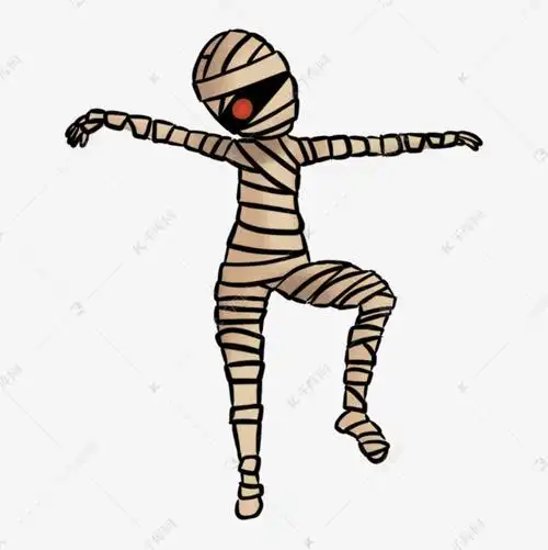 黄色胶带木乃伊剪贴画