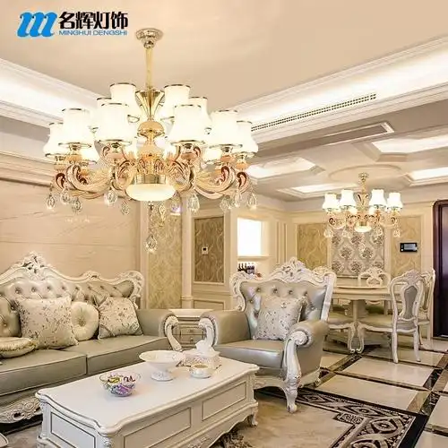闪电客欧式吊灯客厅吊灯简欧餐厅吊灯奢华大气水晶吊灯简约现代家用