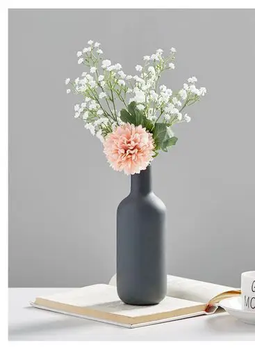 欧式简约玻璃花瓶家居摆件工艺品仿真花卉植物干花插花容器装饰品