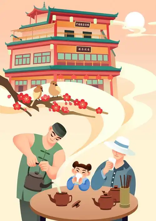 淮北,参考元素是临涣古镇的南阁茶楼,老板还特地过去买了棒棒茶hhh.