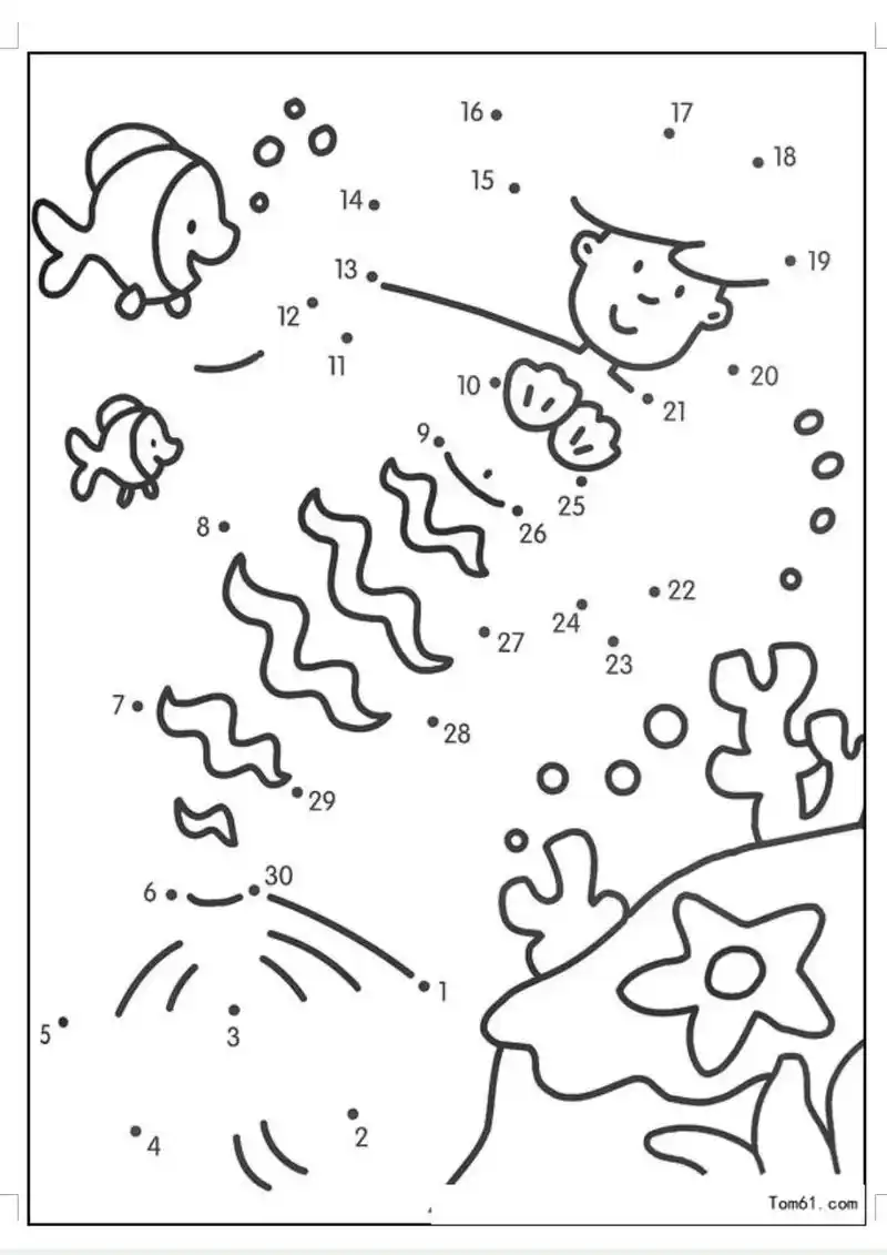 儿童数字连线图(109张可打印)#幼儿园 #数字连线 #幼教 - 抖音