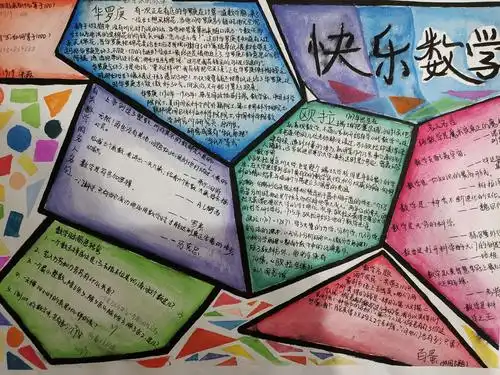 快乐数学 ——湘潭县职业技术学校信息技术群优秀数学手抄报