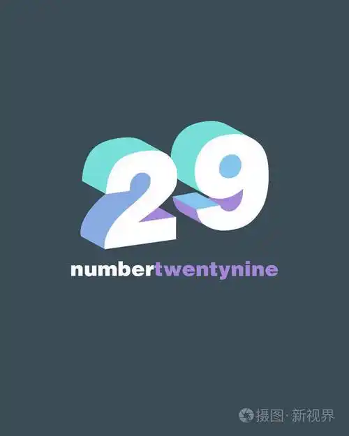 数字数字29标志图标几何企业身份矢量图