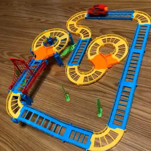 【送电池】托马斯轨道火车套装儿童玩具电动轨道车拼装益智玩具汽车