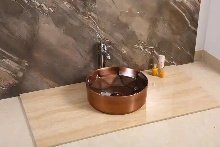 便宜的价格金属釉设计浴室陶瓷洗手盆艺术洗手盆