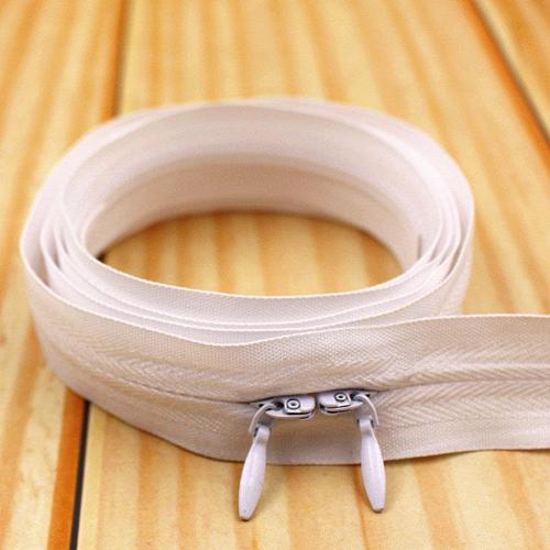 双头隐形拉链1米1.5米被罩被子上用的长拉链白色隐型被套拉锁配件