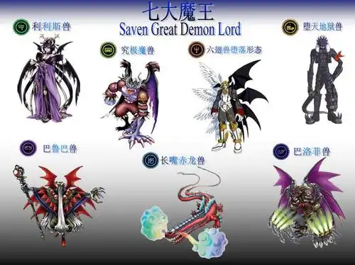 七大魔王 - world of digmons - 口袋吧互动社区