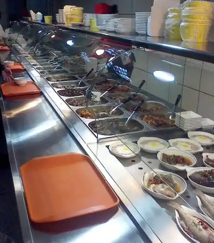 不锈钢中式快餐设备保温热菜台/售菜台/售饭台/蒸菜台