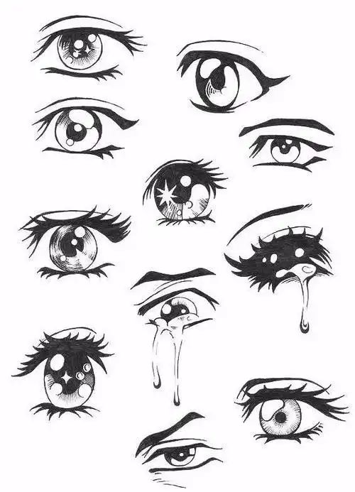 动漫人物眼睛简笔画