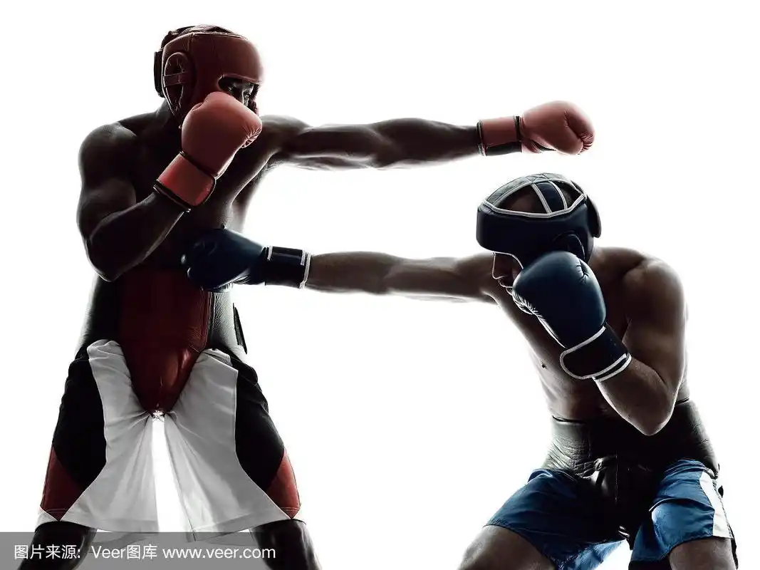 拳击,男人,分离着色,白色背景,格斗运动