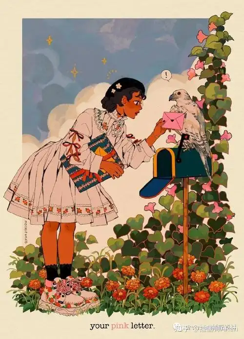 画作欣赏高饱和色系插画第58期