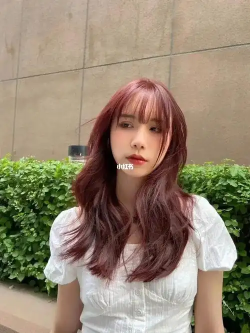 发型分享玫红色系