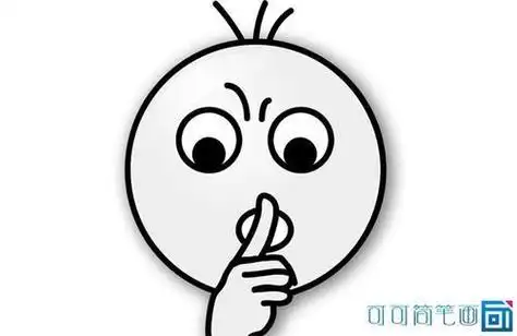 简笔画不说话嘘安静手势简笔画图片安静表情简笔画安静看书的小女孩简