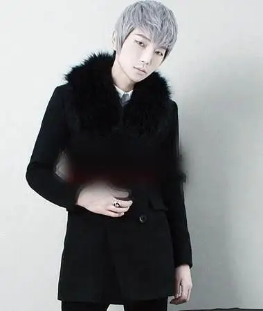 灰色头发男生全身图片_亚麻灰色头发图片_男生_短发