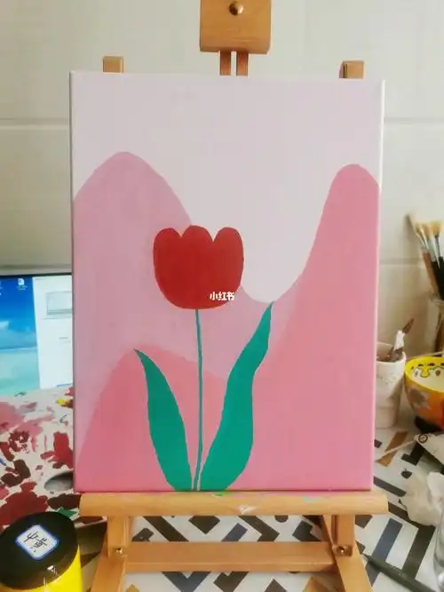 新手丙烯画郁金香