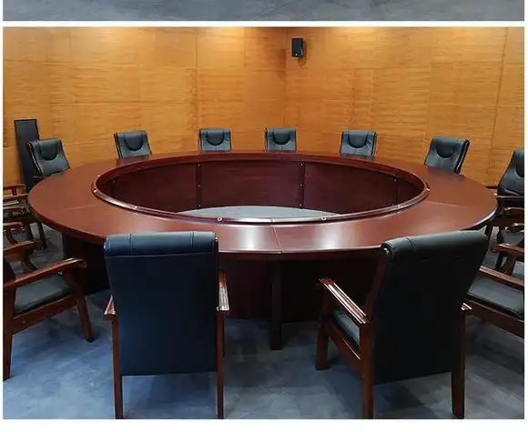会议室圆桌图片大全(会议室圆形的桌子图片)