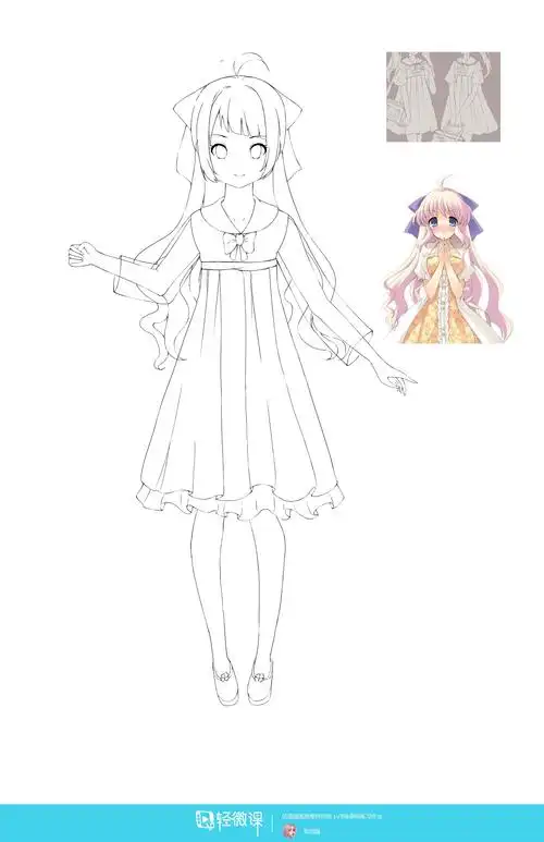 动漫人物衣服的画法学习训练 - 乖囧猫 - 轻微课