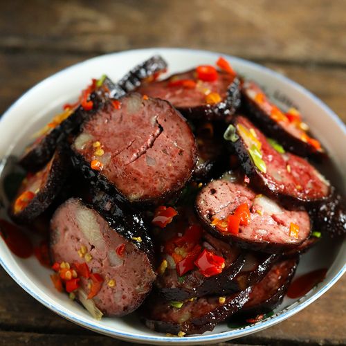 猪血丸子4个湖南邵阳特产柴火烟熏豆腐干豆腐干