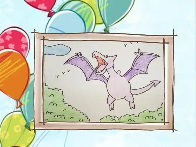 秒懂化石翼龙简笔画