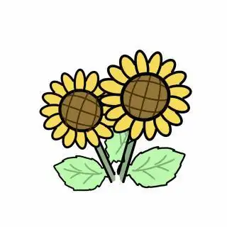 向日葵的简笔画