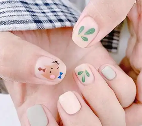 短指甲美甲图片2022新款超好看还显白