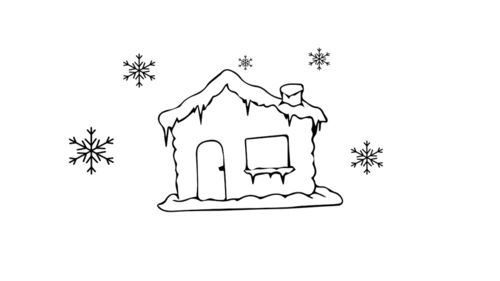 怎么画冬天的雪