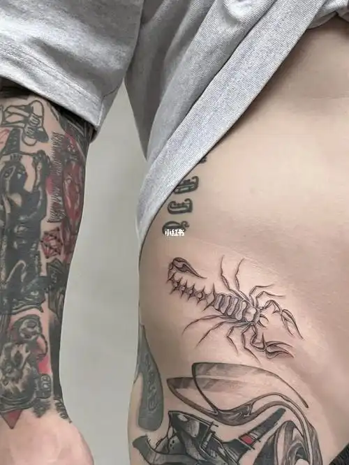 78蝎子纹身04侧胯位置