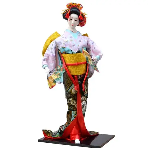 娃娃艺妓日本日本人人偶娟人和服日式桌面摆件摆件