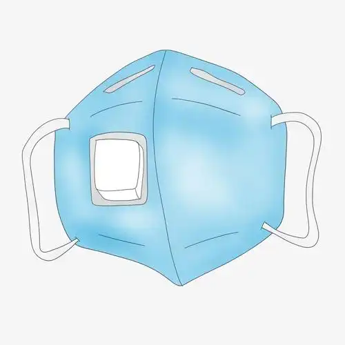 手绘卡通n95口罩素材免扣png