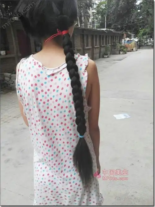 剪下高中女生80公分粗壮双辫-上海ww839#(6)
