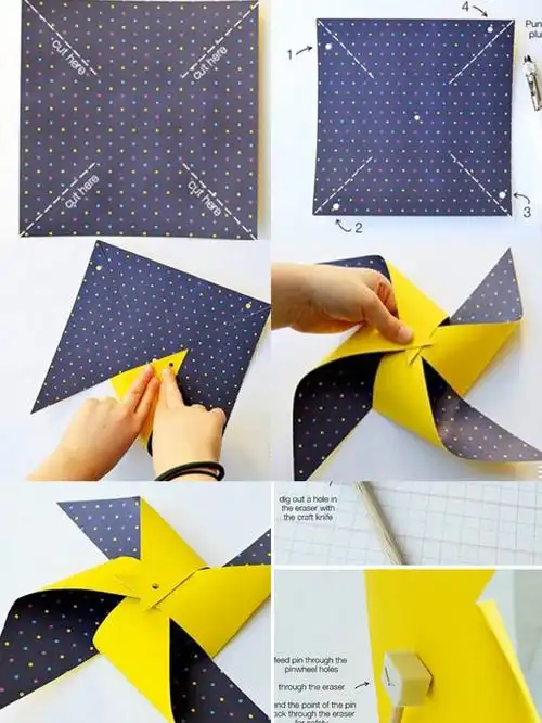 手工制作《大风车》——姜店镇中心幼儿园线上活动