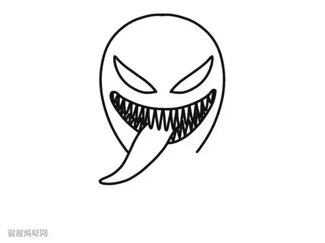 毒液简笔画画法步骤-图7