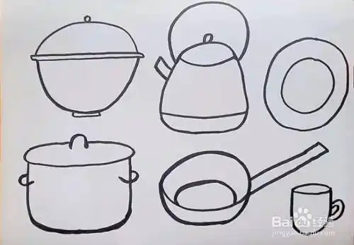 锅碗瓢盆怎么画