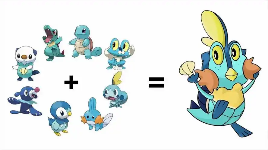 神奇宝贝:八代全部"水系御三家"合体进化,会变成什么样?