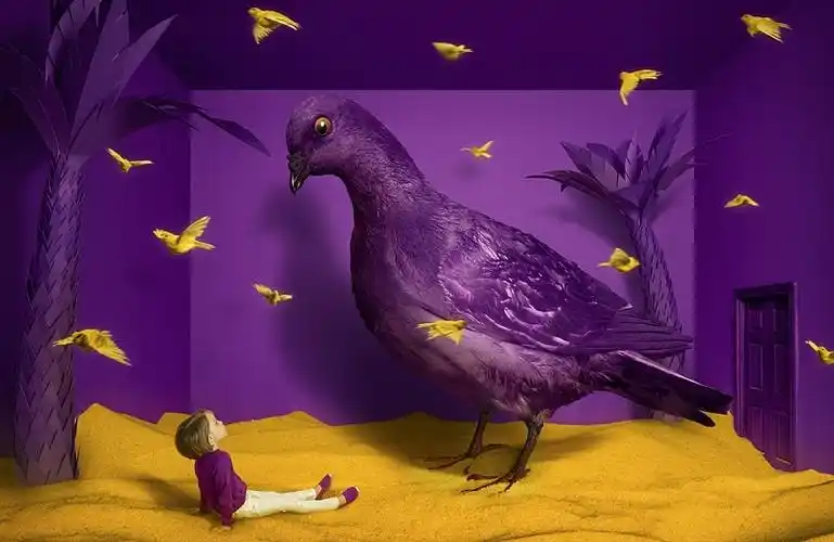 红色和绿色,橙色和蓝色,黄色和紫色,这三