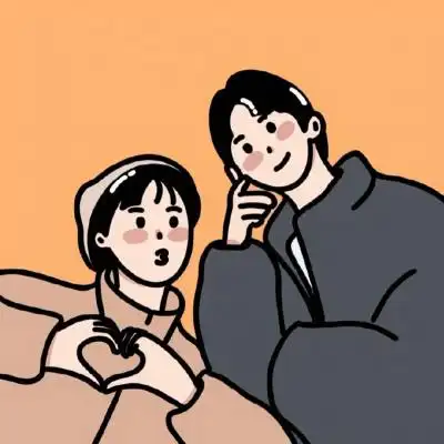 可爱卡通情侣头像超萌双人特别好看的情侣高清微信图片