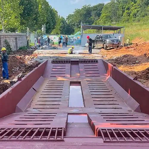 钢结构洗车槽 下沉式钢结构洗车槽 工地洗车槽 可按需定制