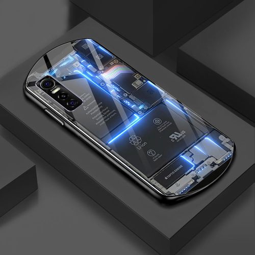 vivos7e手机壳潮牌男女款s7e活力版椭圆形创意s10创意拆机玻璃壳