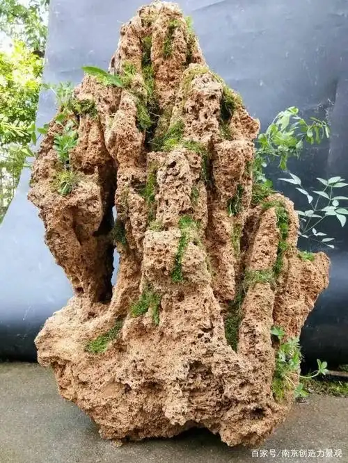 吸水石的实质是沙积石,软而又脆,易于造型,可随意凿槽,钻洞,雕刻出