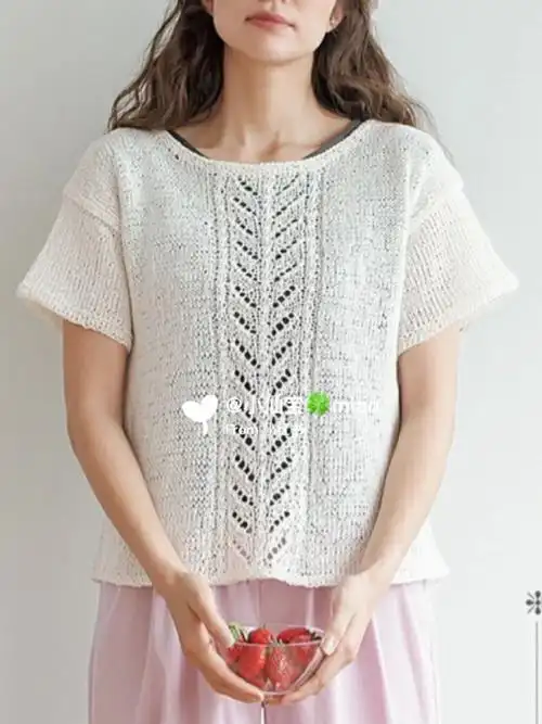 棒针编织夏季短袖图解