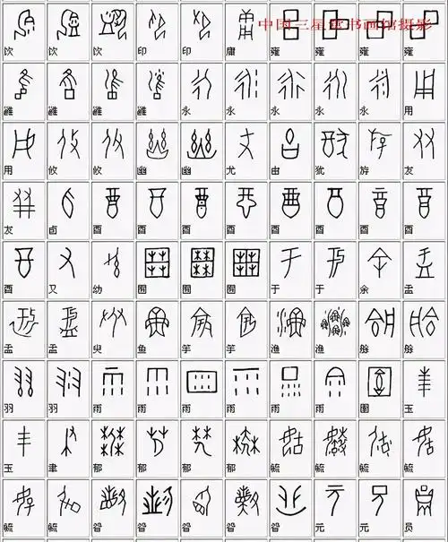 象形文字一览表(楔形文字对照表) - 汉字象形字对照表 - 实验室设备网